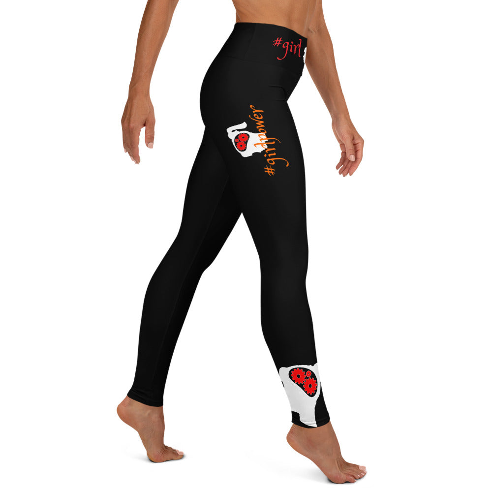 Athletic Wear Leggings for Active Girls- #girlpower. Wear-Your-Attitude Yoga Pants- Black, Beige, Plum . WickedYo.